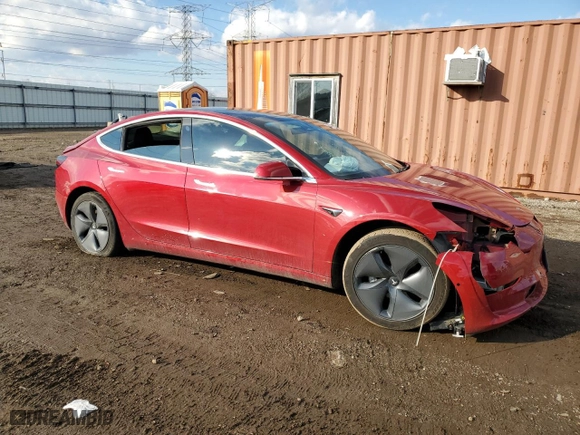 2020 Tesla Model 3 Standard Range Plus with VIN 5YJ3E1EA4LF775073, listed as a Copart auction lot 46344135 with 99,931 mi miles and Salvage Title. Bid and sale history available at carsss.com. Image 4.