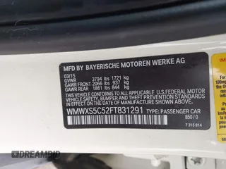 2015 MINI Hardtop 4 Door with VIN WMWXS5C52FT831291, listed as a IAAI auction lot 42179801 with 63,261 mi miles and . Bid and sale history available at DreamBid. Image 9.
