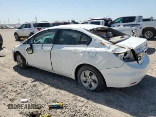 2013 Honda Civic LX with VIN 2HGFB2F51DH561099, listed as a Copart auction lot 51864645 with Not Provided miles and Non Repairable. Bid and sale history available at DreamBid. Image 2.