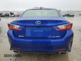 2016 Lexus RC 350 F Sport with VIN JTHSE5BC9G5006793, listed as a Copart auction lot 47349695 with 107,676 mi miles and Salvage title. Bid and sale history available at DreamBid. Image 6.