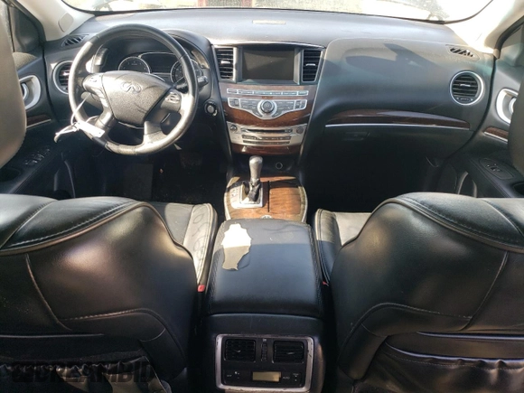 2013 Infiniti JX35 with VIN 5N1AL0MN0DC328195, listed as a Copart auction lot 51156465 with 217,380 mi miles and Salvage Title. Bid and sale history available at carsss.com. Image 8.