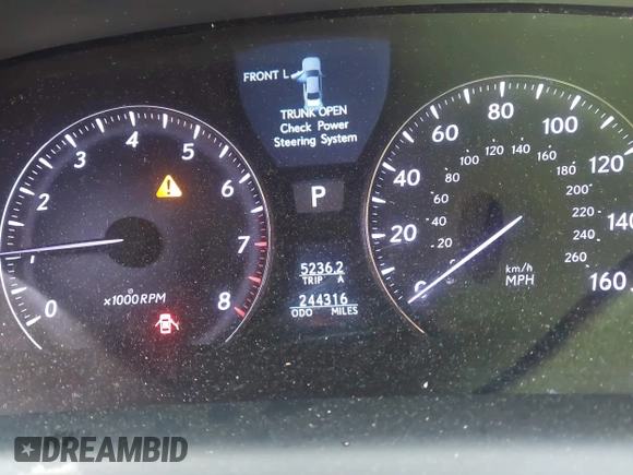 2007 Lexus LS 460 with VIN JTHBL46F575013874, listed as a IAAI auction lot 42257318 with 244,316 mi miles and . Bid and sale history available at DreamBid. Image 7.