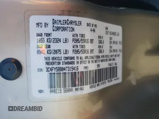 2004 Chrysler PT Cruiser with VIN 3C4FY58804T315416, listed as a Copart auction lot 46976395 with 133,629 mi miles and Salvage Title. Bid and sale history available at DreamBid. Image 12.