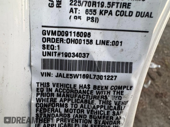 2020 Isuzu NRR IBT с VIN JALE5W169L7301227, выставлен на аукционе Copart как лот 61575005 с пробегом 216 393 миль миль и Чистый • Clean title. История ставок и продаж доступна на DreamBid. Изображение 10.