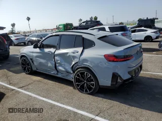2023 BMW X4 M with VIN 5YM23EC08P9S82734, listed as a Copart auction lot 53445774 with 0 mi miles and Salvage Title. Bid and sale history available at carsss.com. Image 2.