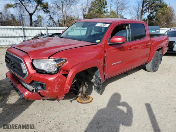 2021 Toyota Tacoma 4WD SR with VIN 3TMCZ5ANXMM400807, listed as a Copart auction lot 47756435 with 83,752 mi miles and Salvage Title. Bid and sale history available at carsss.com. Image 1.