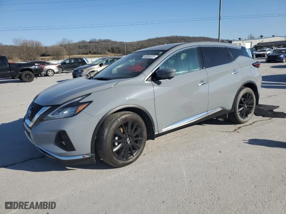 2024 Nissan Murano SL with VIN 5N1AZ2CJ8RC110814, listed as a Copart auction lot 48553325 with 30,063 mi miles and Salvage Title. Bid and sale history available at carsss.com. Image 1.