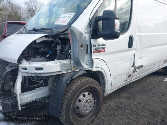 2020 Ram ProMaster Cargo with VIN 3C6URVJG3LE119339, listed as a IAAI auction lot 41289761 with 64,055 mi miles and . Bid and sale history available at carsss.com. Image 6.