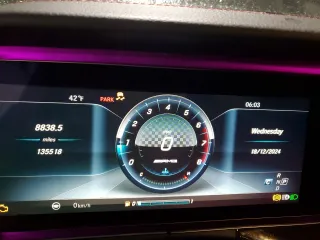 2017 Mercedes-Benz E-Class AMG E 43 with VIN WDDZF6EBXHA203685, listed as a Copart auction lot 85299274 with 135,518 mi miles and Salvage Title. Bid and sale history available at carsss.com. Image 9.