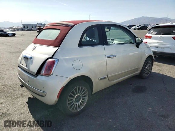 2012 FIAT 500 Gucci with VIN 3C3CFFER9CT174618, listed as a Copart auction lot 52387295 with 119,474 mi miles and Salvage Title. Bid and sale history available at carsss.com. Image 3.