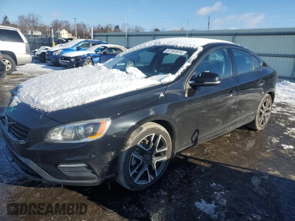 2017 Volvo S60 Dynamic with VIN YV126MFL2H2439789, listed as a Copart auction lot 87197874 with 78,035 mi miles and Salvage Title. Bid and sale history available at carsss.com. Image 1.