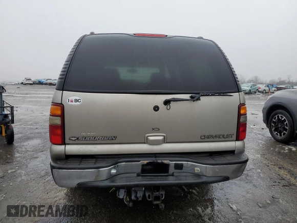 2002 Chevrolet Suburban Z71 with VIN 3GNFK16Z72G232892, listed as a Copart auction lot 44151705 with 0 mi miles and Salvage Title. Bid and sale history available at carsss.com. Image 6.