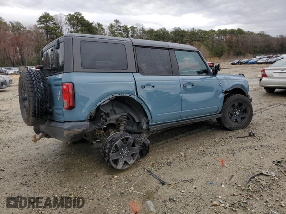 2022 Ford Bronco with VIN 1FMEE5BP0NLB66468, listed as a Copart auction lot 48975895 with 11,837 mi miles and Salvage Title. Bid and sale history available at carsss.com. Image 3.