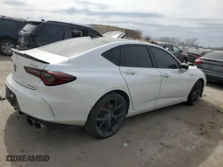 2022 Acura TLX Type S w/Performance Tire with VIN 19UUB7F95NA001576, listed as a Copart auction lot 47539435 with 0 mi miles and Salvage Title. Bid and sale history available at carsss.com. Image 3.
