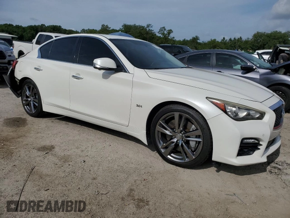 2017 Infiniti Q50 Premium with VIN JN1EV7AP4HM732408, listed as a Copart auction lot 58700435 with 103,304 mi miles and Salvage title. Bid and sale history available at DreamBid. Image 4.