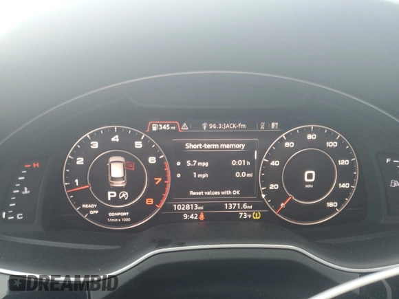 2018 Audi Q7 Premium Plus z VIN WA1LAAF73JD016704, wystawiony jako Copart lot #57415605 z przebiegiem 102 813 mil mil oraz Szkoda całkowita • Salvage title. Historia ofert i sprzedaży dostępna na DreamBid. Obrazek 9.