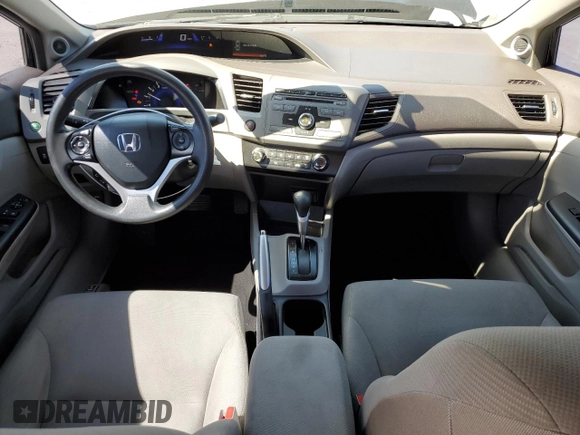 2012 Honda Civic EX with VIN 19XFB2F84CE102698, listed as a Copart auction lot 61742724 with 162,159 mi miles and Salvage Title. Bid and sale history available at DreamBid. Image 8.