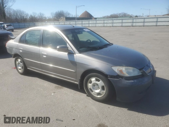 2005 Honda Civic with VIN JHMES96695S004767, listed as a Copart auction lot 49029805 with 130,882 mi miles and Salvage Title. Bid and sale history available at DreamBid. Image 4.