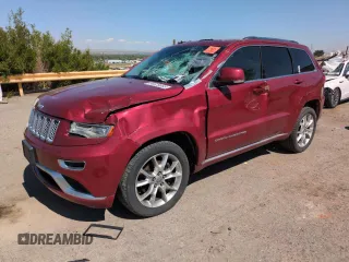 2015 Jeep Grand Cherokee Summit with VIN 1C4RJFJM6FC833687, listed as a Copart auction lot 59620695 with 110,074 mi miles and Salvage title. Bid and sale history available at DreamBid. Image 1.