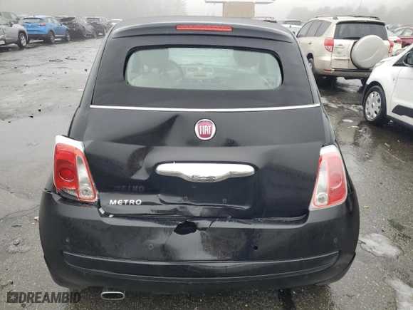2013 FIAT 500 Pop with VIN 3C3CFFDR5DT686315, listed as a Copart auction lot 43109845 with 0 miles and Salvage Title. Bid and sale history available at carsss.com. Image 6.