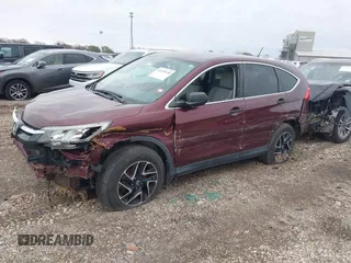 2016 Honda CR-V SE with VIN 2HKRM4H43GH660332, listed as a IAAI auction lot 41229358 with 108,833 mi miles and . Bid and sale history available at carsss.com. Image 2.