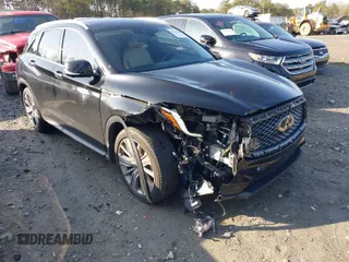 2021 Infiniti QX50 Essential with VIN 3PCAJ5CA9MF100592, listed as a IAAI auction lot 41513164 with 10,388 mi miles and . Bid and sale history available at DreamBid. Image 1.