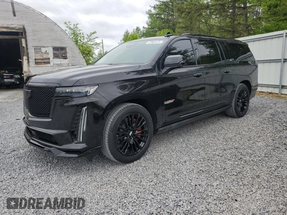 2023 Cadillac Escalade ESV AWD V-Series z VIN 1GYS4SK93PR229583, wystawiony jako Copart lot #57963475 z przebiegiem 19 649 mil mil oraz Szkody całkowita. Historia ofert i sprzedaży dostępna na DreamBid. Obrazek 1.