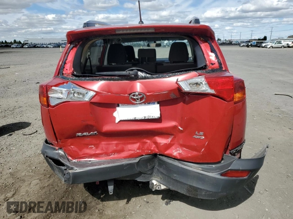 2015 Toyota RAV4 LE with VIN JTMBFREV9FD126259, listed as a Copart auction lot 62152715 with 30,953 mi miles and Salvage title. Bid and sale history available at DreamBid. Image 6.