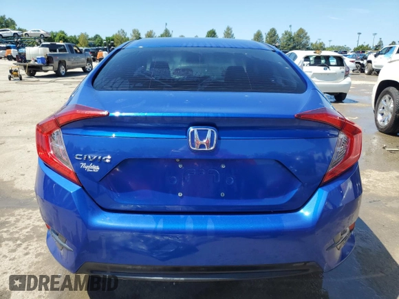 2018 Honda Civic LX with VIN 2HGFC2F59JH567855, listed as a Copart auction lot 63935294 with 75,521 mi miles and Salvage Title. Bid and sale history available at DreamBid. Image 6.