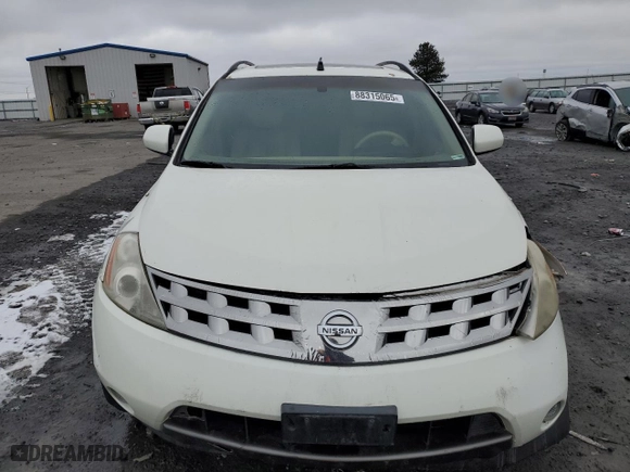2004 Nissan Murano SL with VIN JN8AZ08W84W332147, listed as a Copart auction lot 88315065 with 158,519 mi miles and Salvage Title. Bid and sale history available at carsss.com. Image 5.
