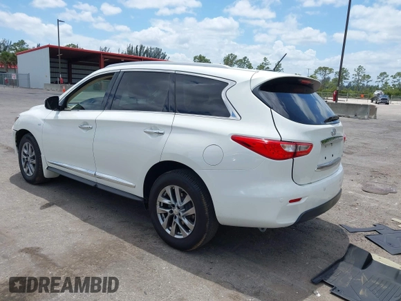 2014 Infiniti QX60 with VIN 5N1AL0MN9EC526405, listed as a IAAI auction lot 42154218 with 111,761 mi miles and . Bid and sale history available at DreamBid. Image 3.