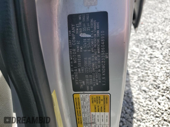 2008 Hyundai Entourage GLS z VIN KNDMC233986048910, wystawiony jako Copart lot #56009155 z przebiegiem 246 917 mil mil oraz Szkoda całkowita • Salvage title. Historia ofert i sprzedaży dostępna na DreamBid. Obrazek 13.