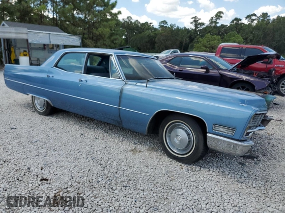 1967 Cadillac DeVille z VIN L7112679, wystawiony jako Copart lot #67846944 z przebiegiem Nie podano mil oraz Szkoda całkowita • Salvage title. Historia ofert i sprzedaży dostępna na DreamBid. Obrazek 4.