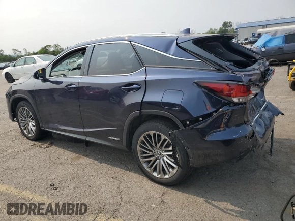 2020 Lexus RX 450h with VIN 2T2JGMDA0LC053815, listed as a Copart auction lot 58234665 with 48,002 mi miles and Salvage title. Bid and sale history available at DreamBid. Image 2.