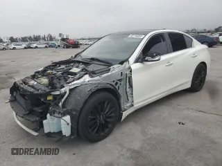 2018 Infiniti Q50 3.0t LUXE with VIN JN1EV7APXJM359168, listed as a Copart auction lot 50746085 with 90,995 mi miles and Salvage Title. Bid and sale history available at carsss.com. Image 1.