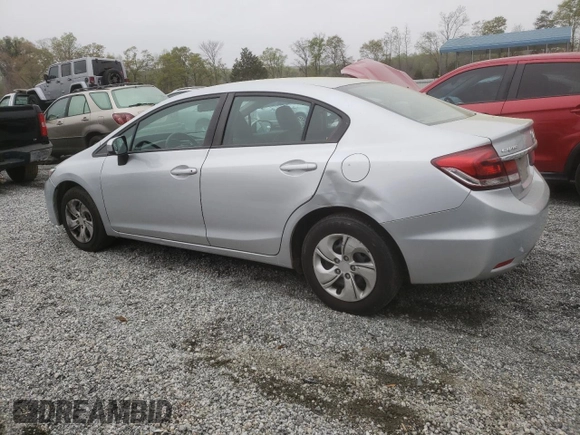 2015 Honda Civic Sedan LX with VIN 2HGFB2F55FH549248, listed as a Copart auction lot 51547385 with 124,012 mi miles and Salvage Title. Bid and sale history available at carsss.com. Image 2.
