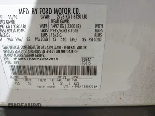 2017 Ford Explorer with VIN 1FM5K7B89HGB32815, listed as a IAAI auction lot 41710344 with 59,601 mi miles and . Bid and sale history available at DreamBid. Image 9.