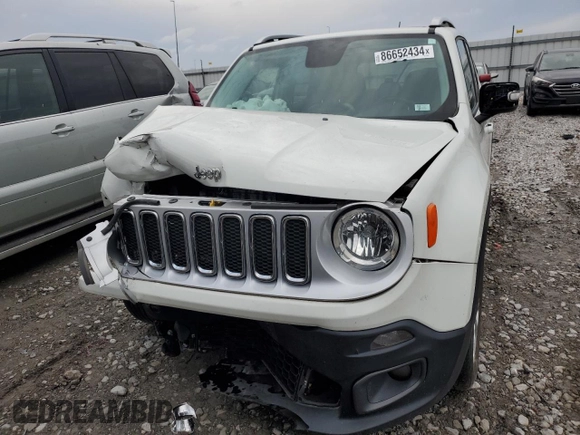 2016 Jeep Renegade Limited with VIN ZACCJADT8GPD70928, listed as a Copart auction lot 86652434 with Not provided miles and Salvage title. Bid and sale history available at DreamBid. Image 5.