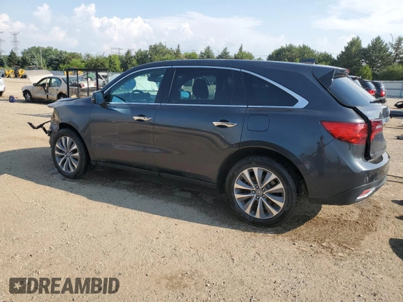 2014 Acura MDX Technology with VIN 5FRYD4H40EB047929, listed as a Copart auction lot 63595925 with 135,301 mi miles and Salvage title. Bid and sale history available at DreamBid. Image 2.
