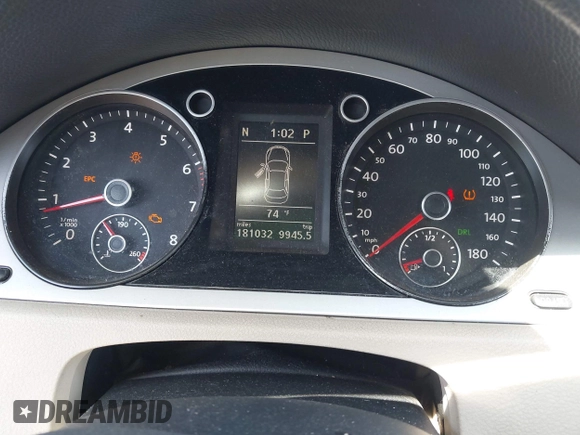 2010 Volkswagen CC Sport with VIN WVWMP7AN1AE561425, listed as a IAAI auction lot 42043338 with 181,032 mi miles and . Bid and sale history available at DreamBid. Image 7.