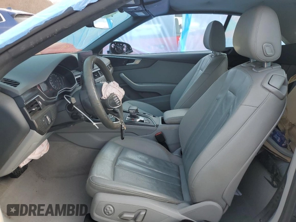 2019 Audi A5 Cabriolet Premium z VIN WAUWNGF59KN006471, wystawiony jako Copart lot #43563665 z przebiegiem 19 627 mil mil oraz Szkoda całkowita • Salvage title. Historia ofert i sprzedaży dostępna na DreamBid. Obrazek 7.