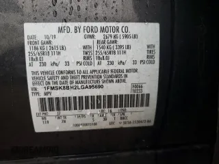 2020 Ford Explorer with VIN 1FMSK8BH2LGA95690, listed as a Copart auction lot 72198824 with 137,862 mi miles and Salvage Title. Bid and sale history available at carsss.com. Image 14.