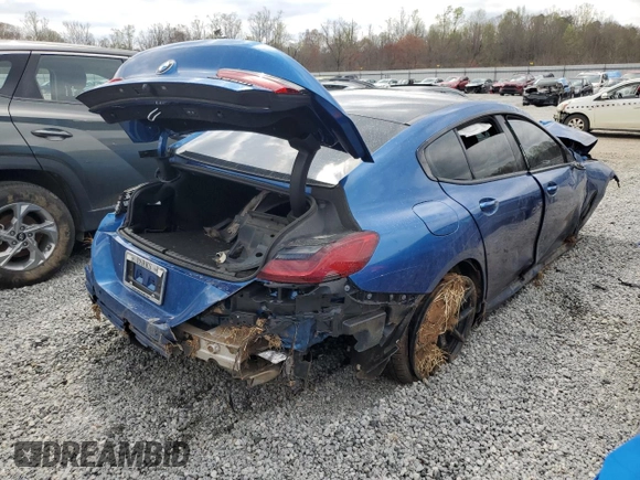 2020 BMW 8 Series M850i with VIN WBAGV8C03LCE29002, listed as a Copart auction lot 49397715 with Not provided miles and Salvage title. Bid and sale history available at DreamBid. Image 3.