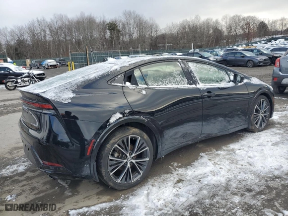 2023 Toyota Prius LE with VIN JTDADABU7P3002593, listed as a Copart auction lot 86921524 with 10,726 mi miles and Salvage Title. Bid and sale history available at carsss.com. Image 3.