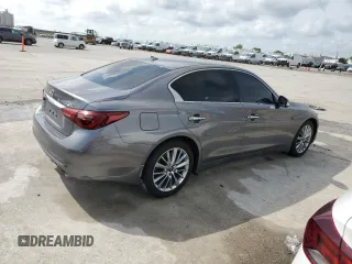 2023 Infiniti Q50 Luxe z VIN JN1EV7BR2PM541987, wystawiony jako Copart lot #53506195 z przebiegiem 65 202 mil mil oraz Szkoda całkowita • Salvage title. Historia ofert i sprzedaży dostępna na DreamBid. Obrazek 3.