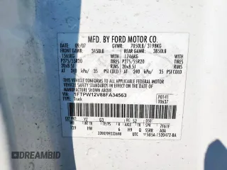 2008 Ford F-150 XLT with VIN 1FTPW12V88FA34563, listed as a Copart auction lot 59134185 with Not provided miles and Clean title. Bid and sale history available at DreamBid. Image 12.