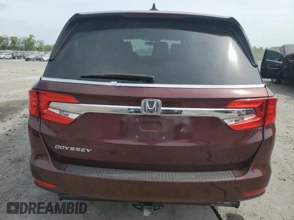 2018 Honda Odyssey EX with VIN 5FNRL6H58JB040766, listed as a Copart auction lot 54702055 with 98,445 mi miles and Salvage title. Bid and sale history available at DreamBid. Image 6.