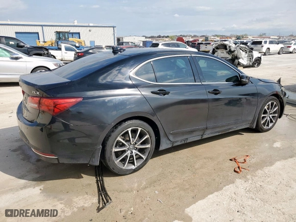 2015 Acura TLX V6 Tech with VIN 19UUB2F5XFA020609, listed as a Copart auction lot 50927675 with 158,078 mi miles and Salvage Title. Bid and sale history available at carsss.com. Image 3.