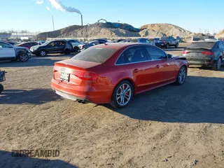 2014 Audi S4 Premium Plus with VIN WAUDGAFL3EA078839, listed as a IAAI auction lot 41428351 with 55,582 mi miles. Bid and sale history available at carsss.com. Image 4.