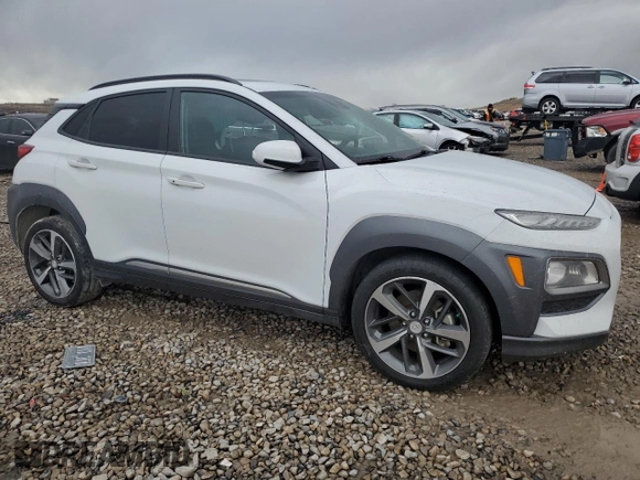 2019 Hyundai Kona Ultimate with VIN KM8K5CA51KU221572, listed as a Copart auction lot 85927904 with 0 mi miles and Salvage Title. Bid and sale history available at carsss.com. Image 4.